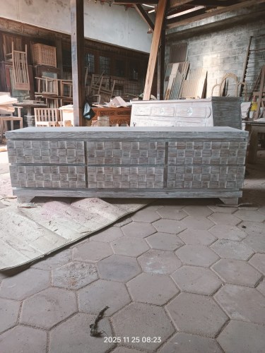 Meuble TV Teck front 2